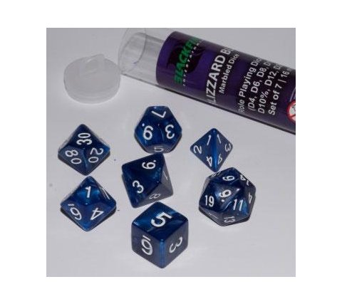 Role Playing Dice Set Blizzard Blue (7-delig)